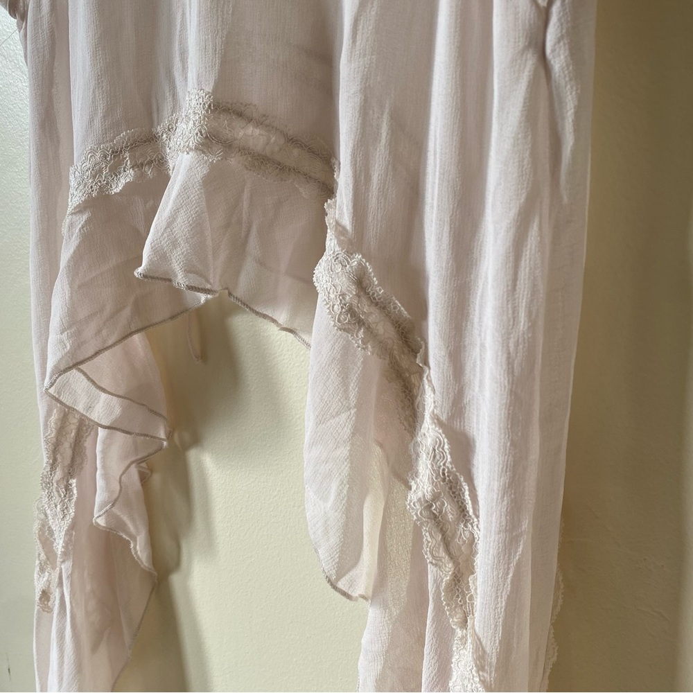 Free People Intimately Sheer Lace Ruffle Top - Picture 2 of 9